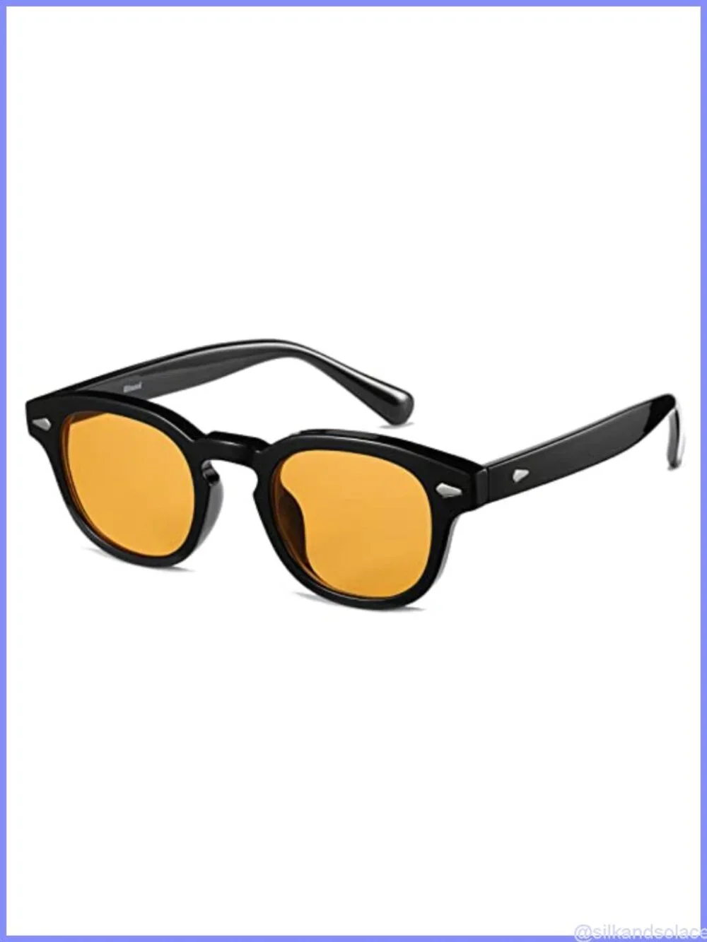 Retro Round Tinted Sunglasses UV400 TR90 Lightweight Full Frame